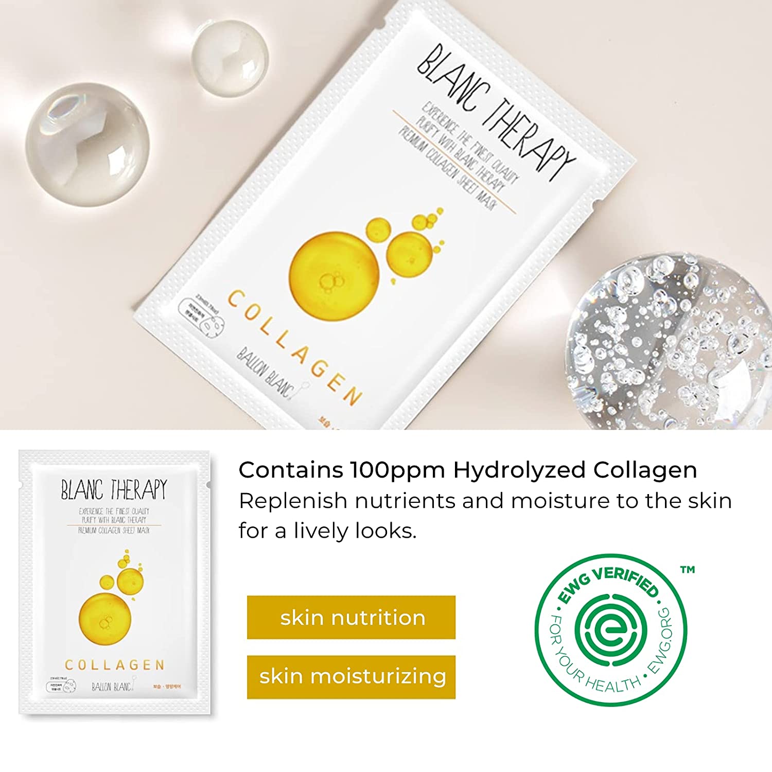 Blanc Therapy Facial Sheet Masks Set B (6 Sheets)